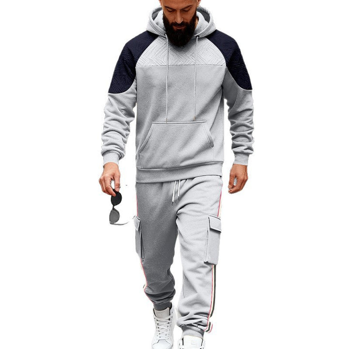 Men's two-piece utility leisure set with hoodie and cargo joggers Mune Fashion