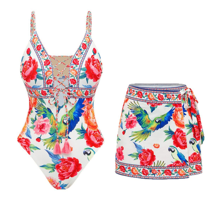 Women's swimsuit with refined cut and matching skirt Mune Fashion