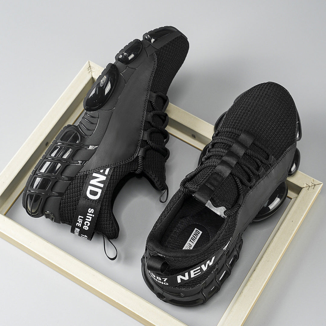 Unisex fashionable platform sneaker with air-cushioned damping pods and knitted comfort upper Mune Fashion