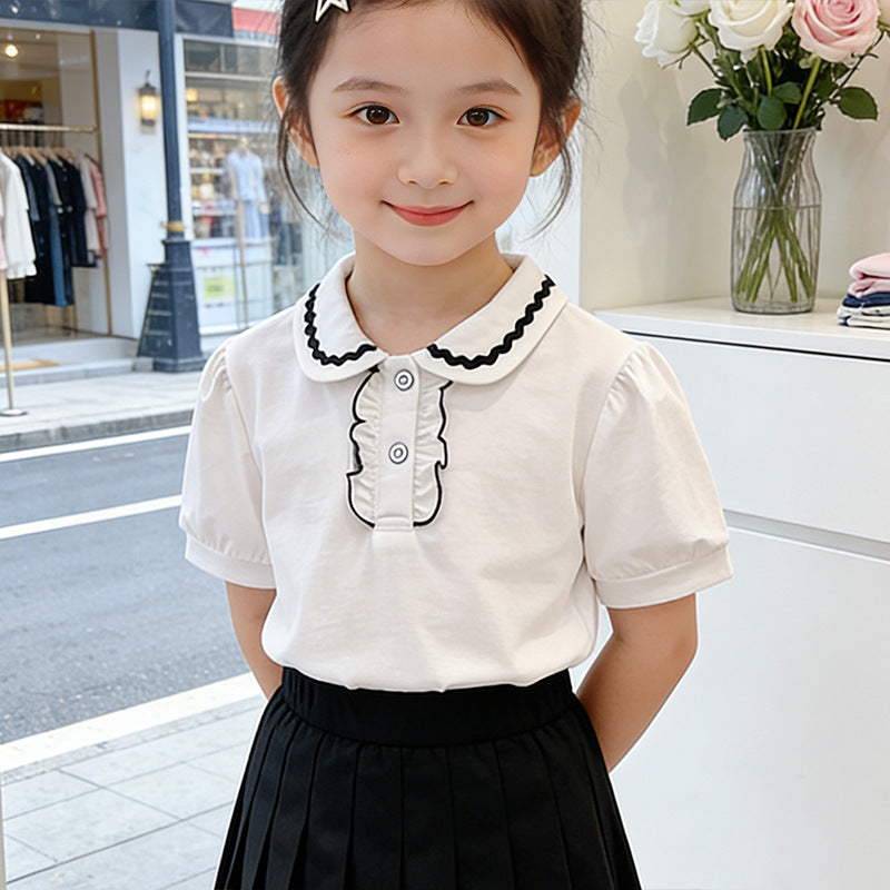 Girl's stylish blouse with ruffle details Mune Fashion