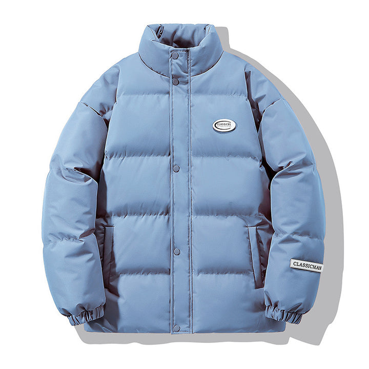 Unisex Padded City Puffer Jacket with High-Collar and Concealed Snap Button Placket Mune Fashion
