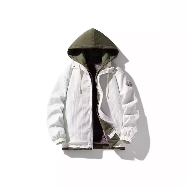 Men's Two-Layer Hoodie with Fleece Lining and Allover Sketch Print Mune Fashion