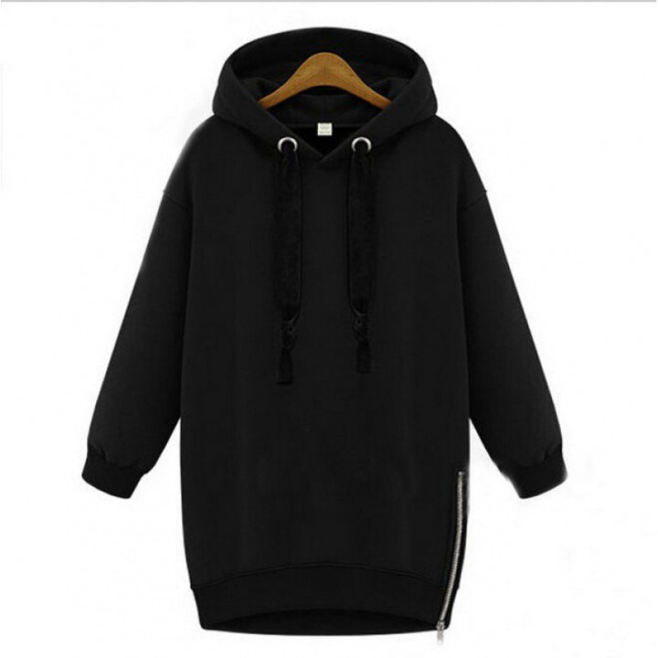 Women Oversize Hoodie with Side Zipper Mune Fashion