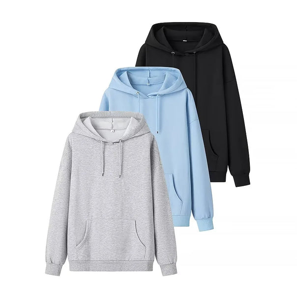 Unisex oversized hoodie made of cotton blend with kangaroo pocket, drawstring hood, and ribbed cuffs Mune Fashion