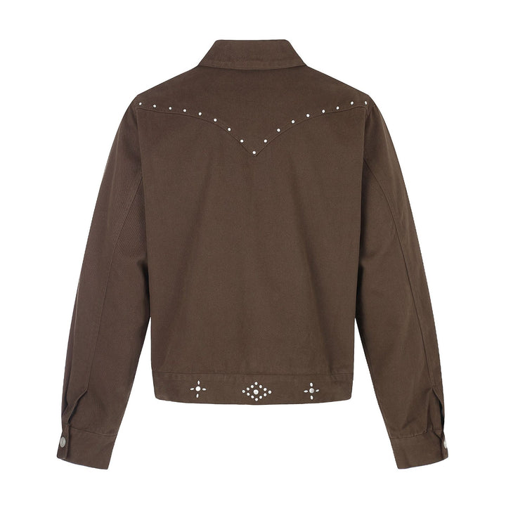 Ladies short-cut western-inspired blouson jacket with stud application Mune Fashion
