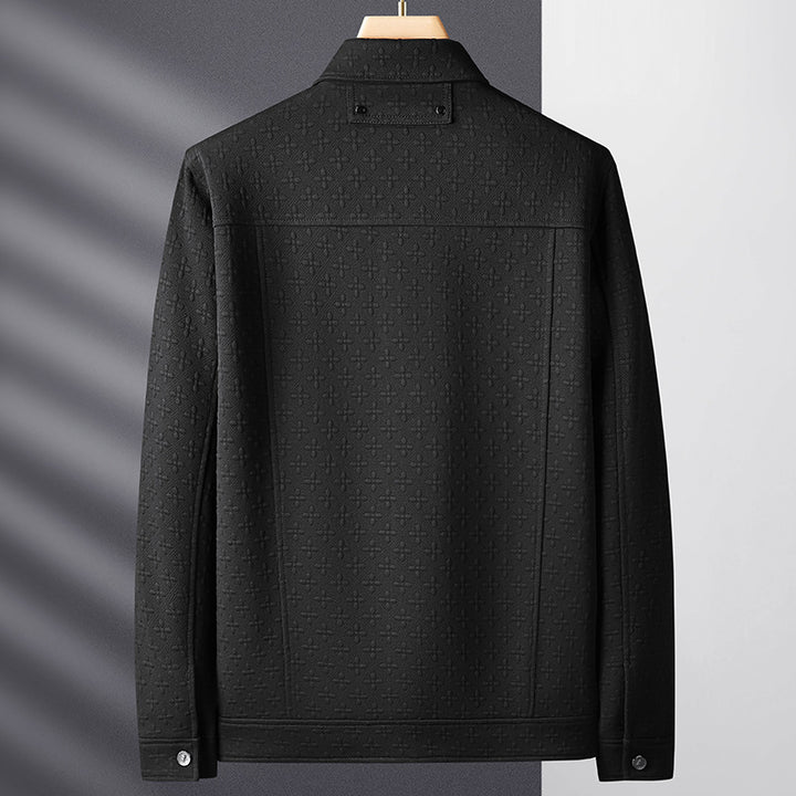 Men's Structured Overshirt Jacket with Shirt Collar and Patch Chest Pockets Mune Fashion