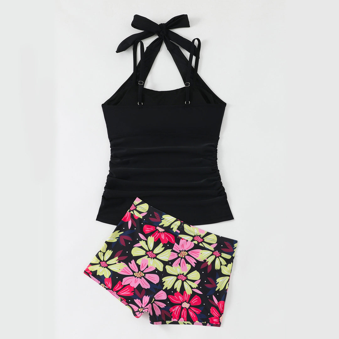 Women's Tankini with Floral Shorts Mune Fashion