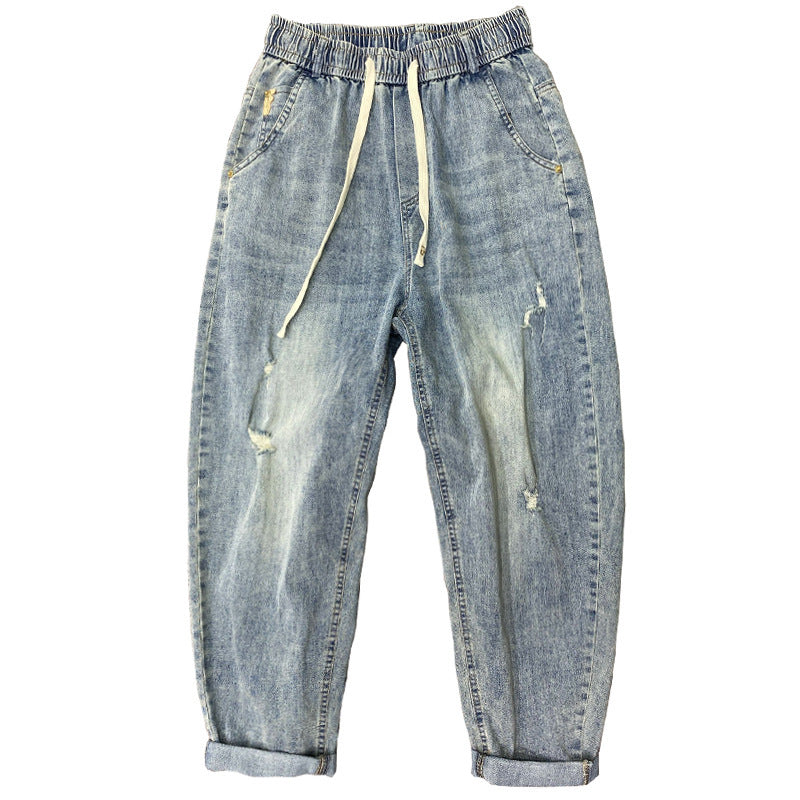 Men's Casual Ripped Denim Pants Mune Fashion