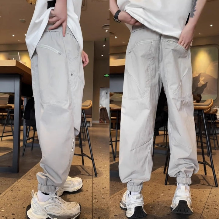 Men's Comfortable Cargo Pants with Elastic Waistband Mune Fashion