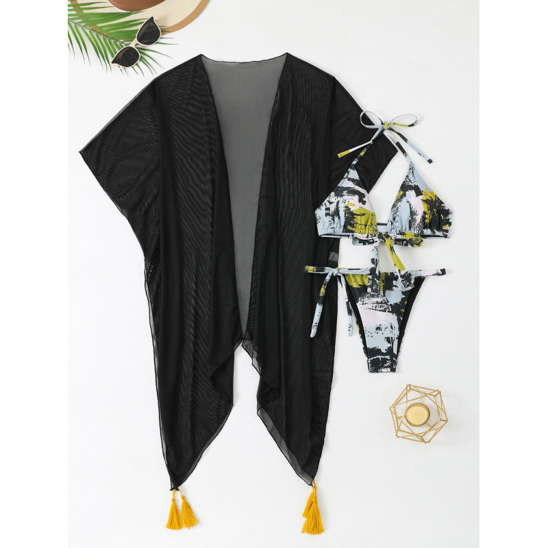 Women's bikini set with airy kimono overlay Mune Fashion