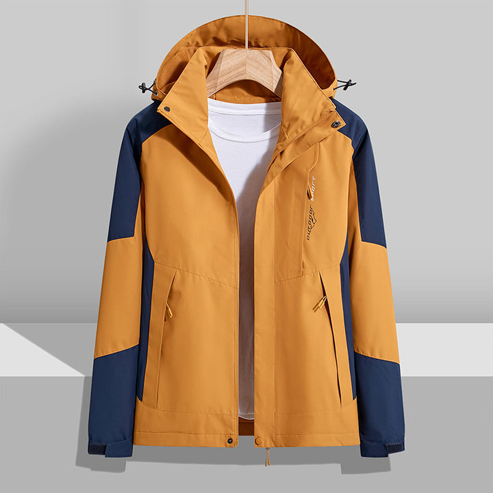 Women's two-layer waterproof outdoor jacket with hood, breathable membrane and adjustable waist Mune Fashion