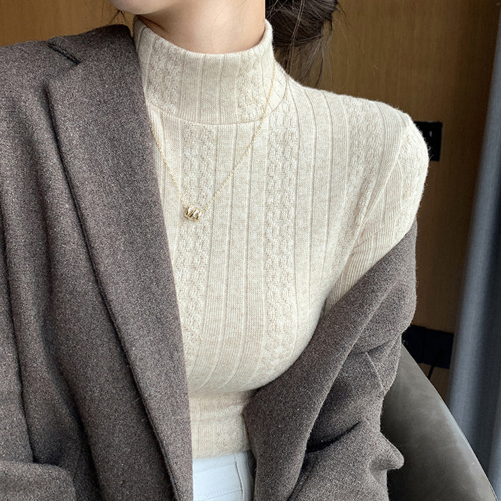 Ladies Elegant Long Sleeve Ribbed Top Mune Fashion