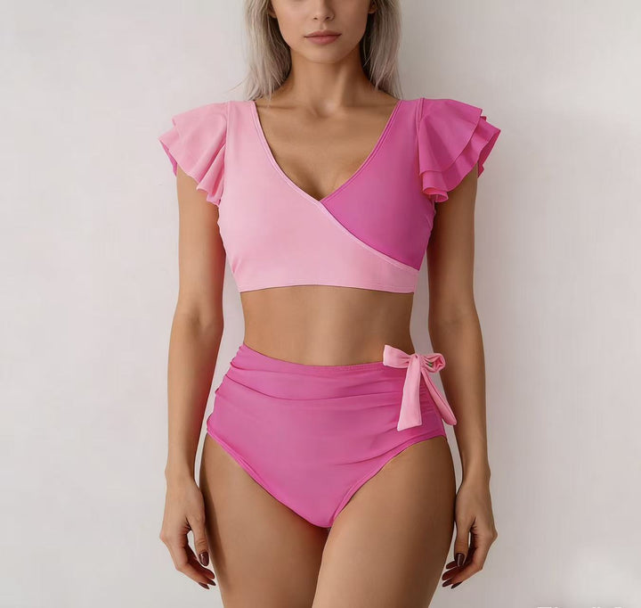 Women's High-Waisted Bikini Set with Ruffle Details Mune Fashion