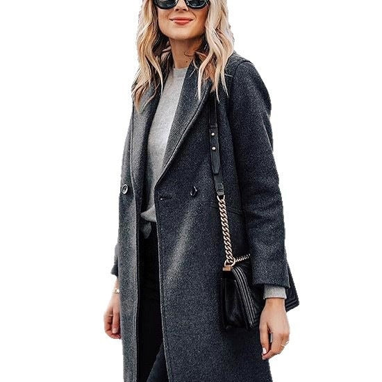 Women Elegant Wool Coat