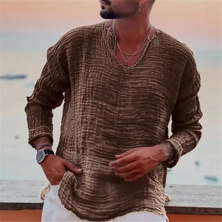 Men's Casual Linen Shirt Mune Fashion