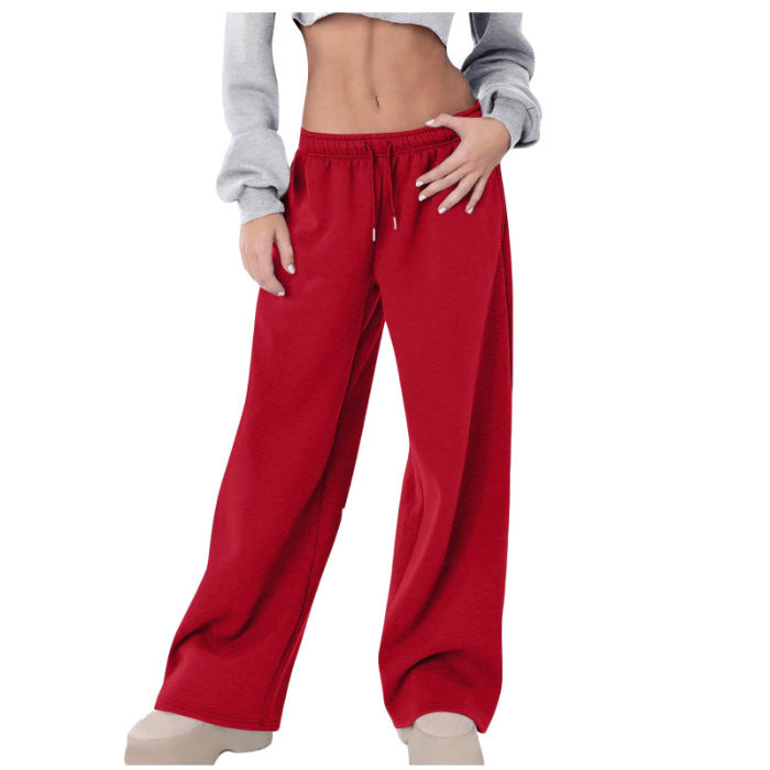 Women's wide High-Waist Relaxed Pants with drawstring and concealed side pockets Mune Fashion