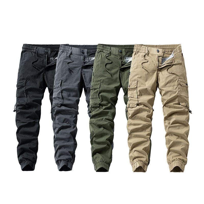Men's Tactical Utility Cargo Pants in Jogger Cut with Reinforced Knees, Elastic Comfort Waistband and Organizer Pockets Mune Fashion