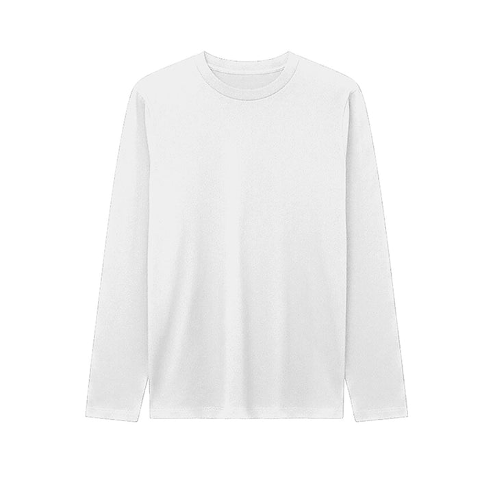 Unisex Long-sleeved cotton shirt with round neck and fine single jersey structure Mune Fashion