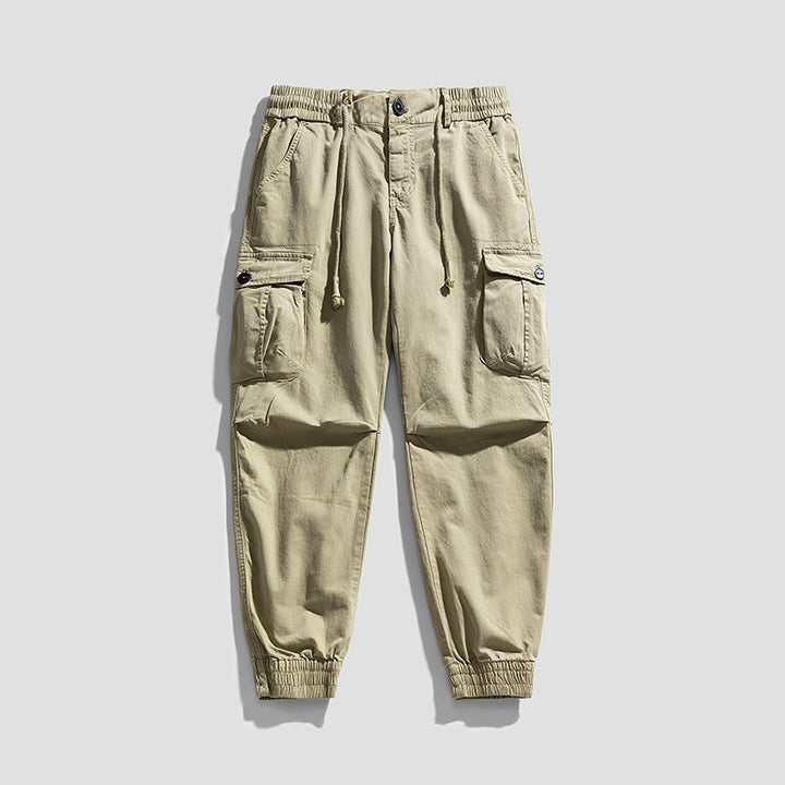 Men's Urban Utility Cargo Jogger with Elastic Comfort Waistband, Drawstring and Flap Multi-Pockets Mune Fashion