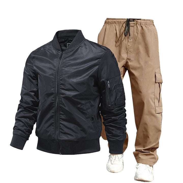 Men's Urban Bomber Jacket and Cargo Pants Set Mune Fashion