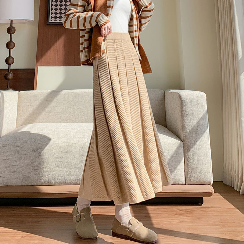 Women's Elegant Pleated Maxi Skirt Mune Fashion
