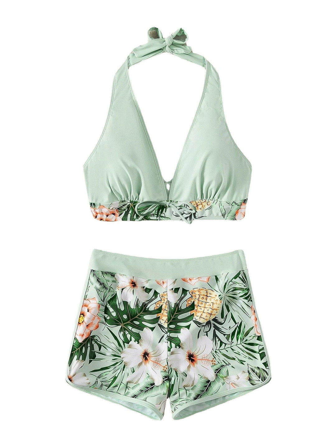 Women’s bikini set with high-cut shorts and playful bandeau top Mune Fashion