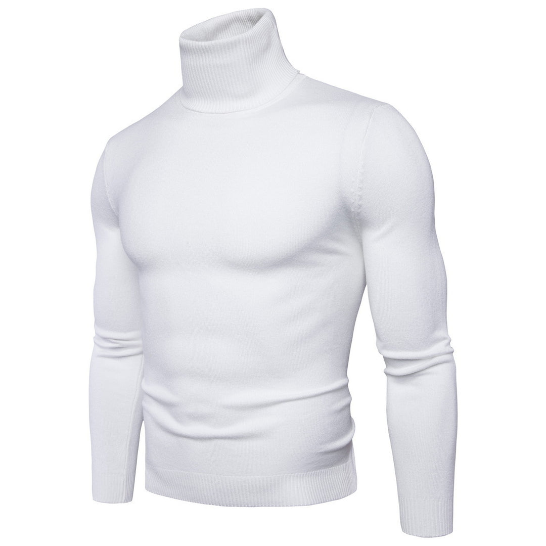 Men's narrow fitting turtleneck sweater made of fine knit Mune Fashion