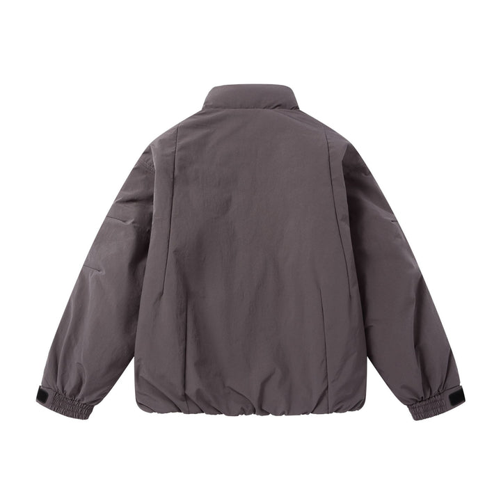 Men's short puffer jacket with protective stand-up collar, concealed zipper, and elastic hem Mune Fashion