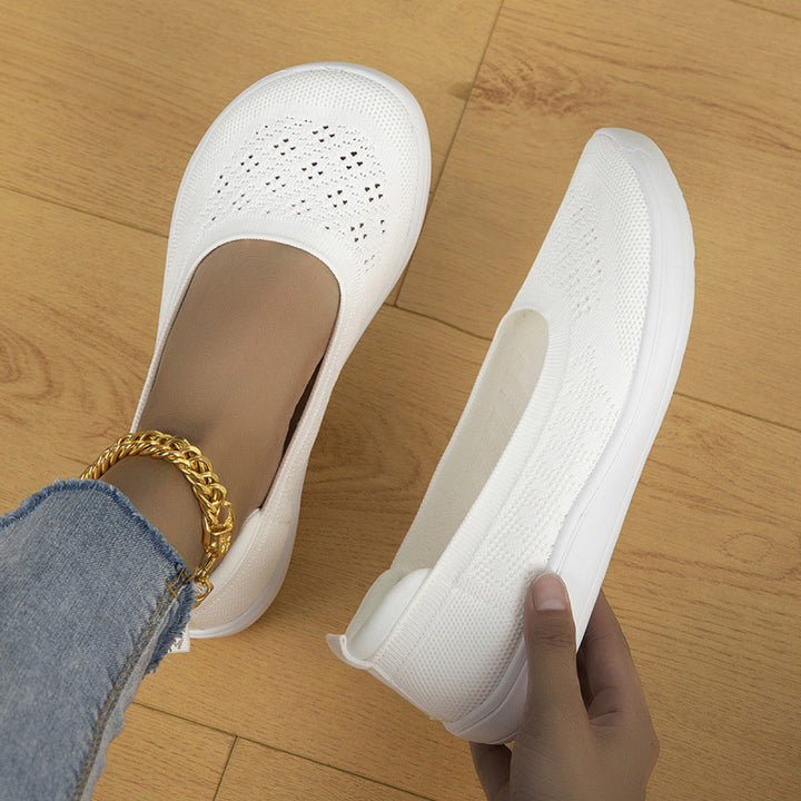 Ladies Breathable Knit Slippers with Ergonomic Memory Footbed Mune Fashion