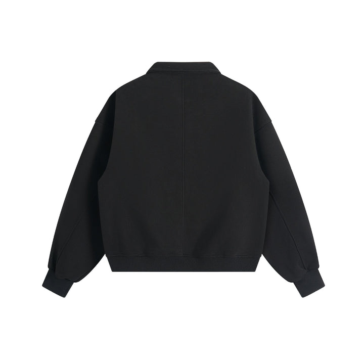 Unisex polo shirt sweatshirt with kent collar, snap button half placket and kangaroo pocket Mune Fashion