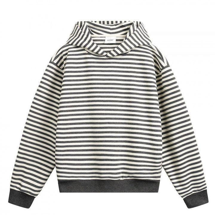 Unisex Striped Oversize Hoodie made of Cotton Blend with Ribbed Cuffs Mune Fashion