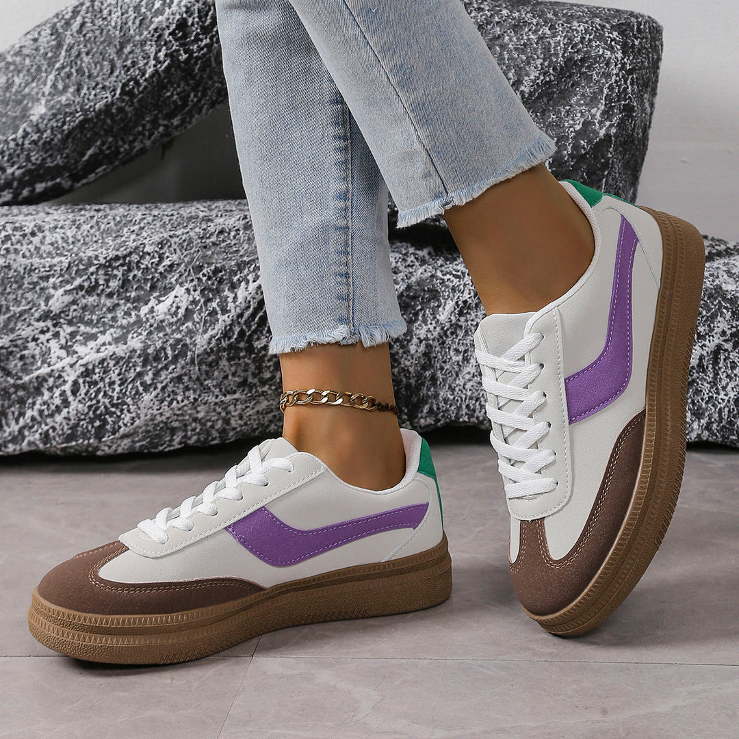 Women's sporty sneakers with fashionable color contrast and slip-resistant sole Mune Fashion