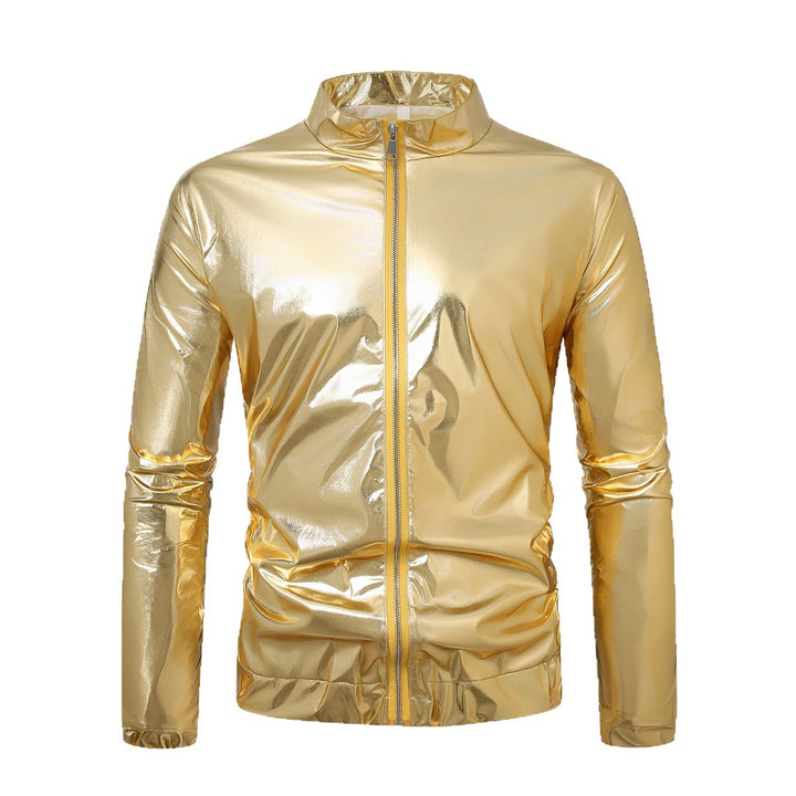 Men's nan ultralight reflective windbreaker with stand-up collar and full-length zipper Mune Fashion