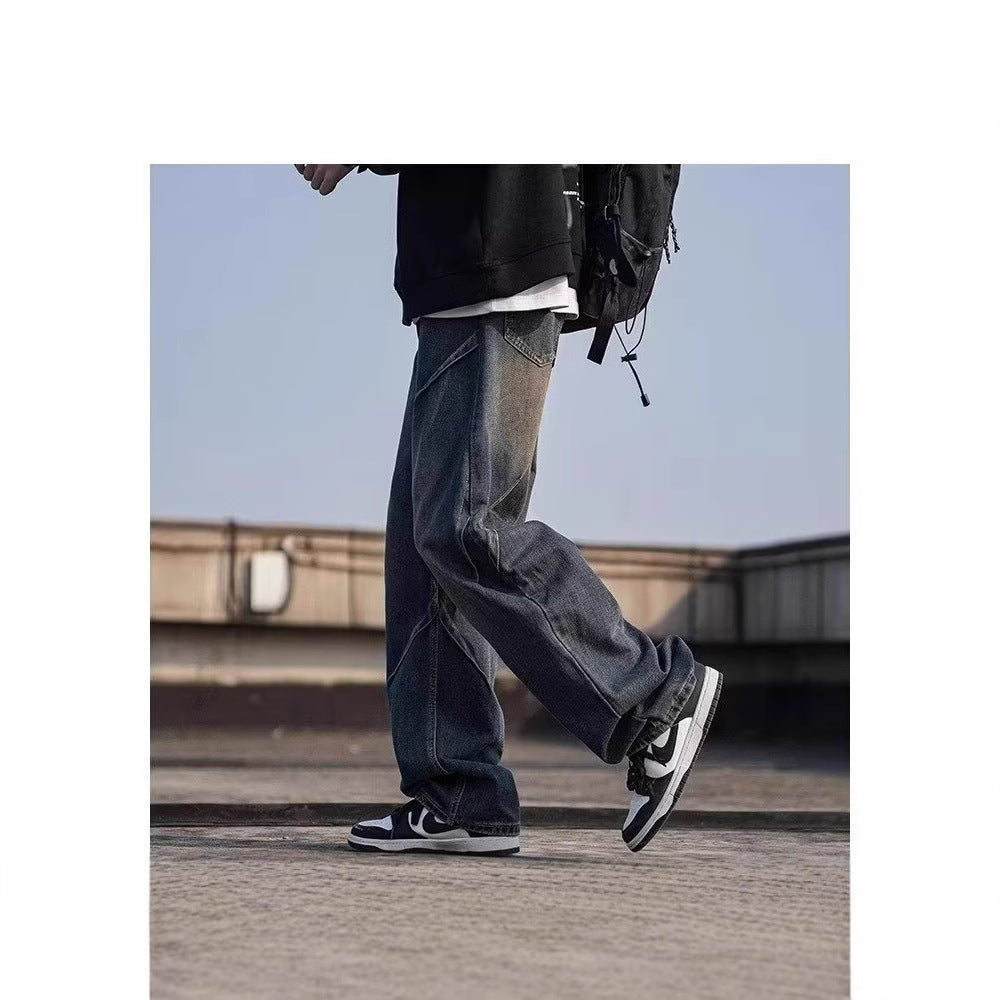 Men's Fashion Wide-Legged Jeans Mune Fashion