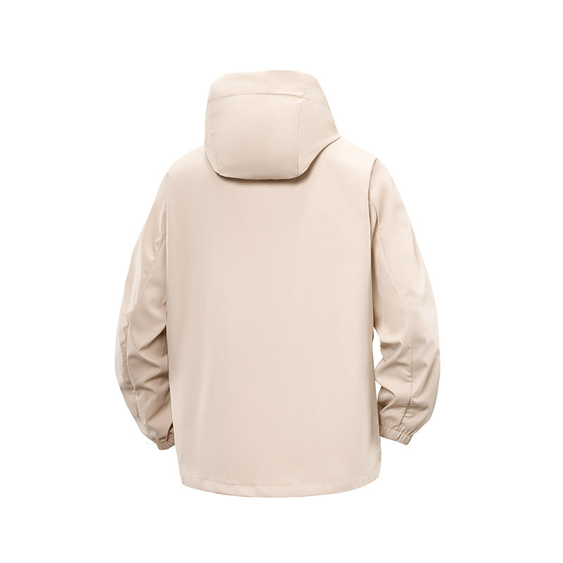 Men's Technical Softshell Hybrid Jacket with Fleece Lining and Adjustable Hood Mune Fashion