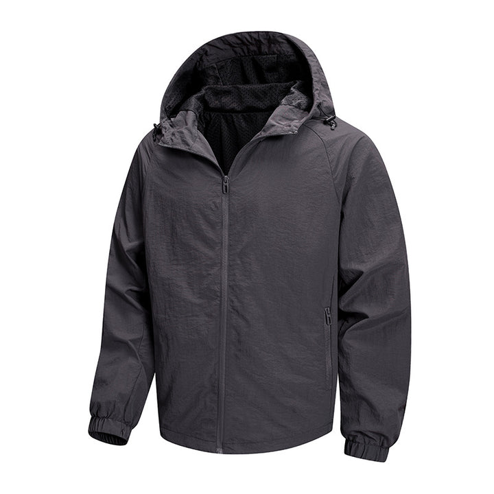 Men's Lightweight Transitional Jacket with Hood and Breathable Inserts Mune Fashion