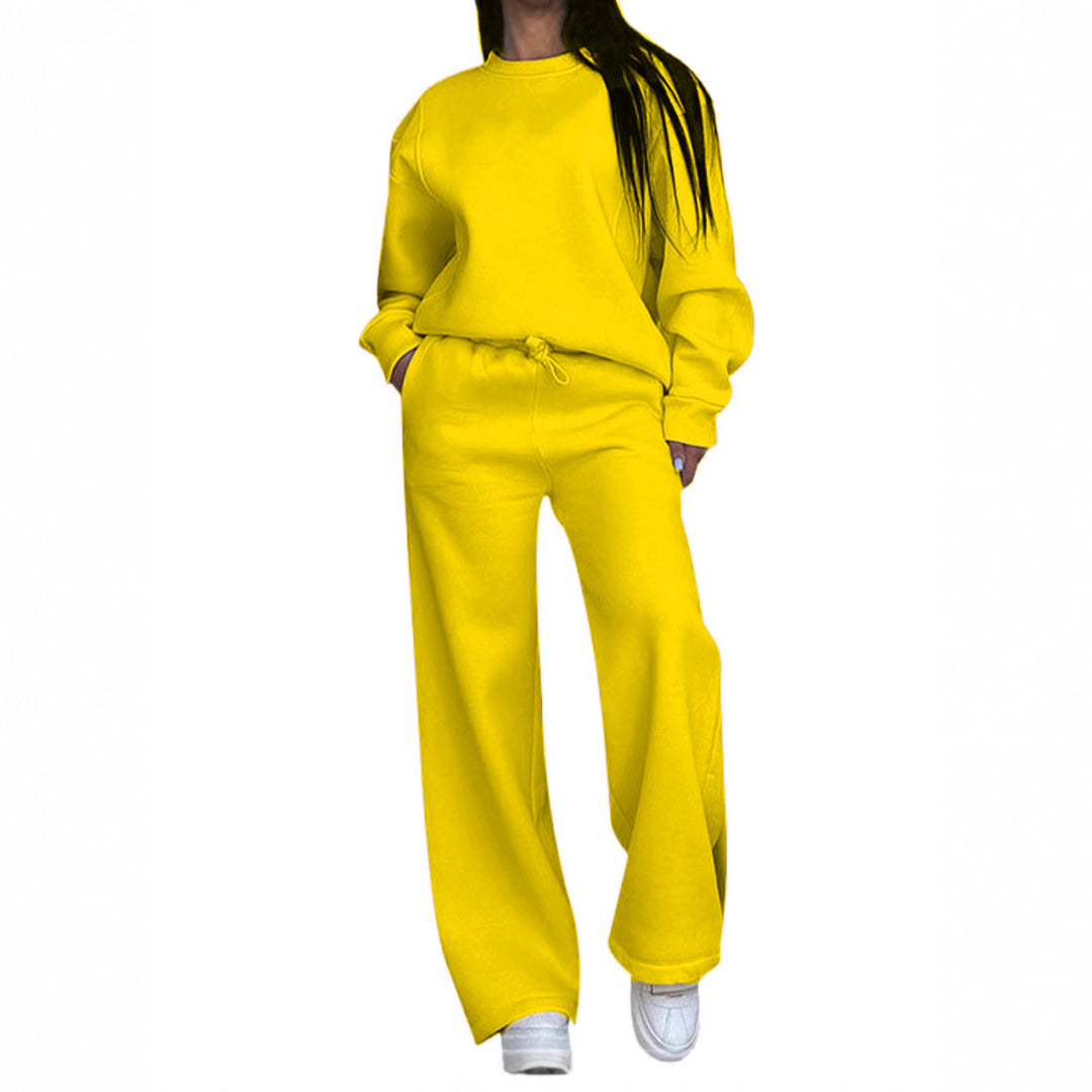 Women's casual oversized sweatshirt and wide jogging pants set Mune Fashion