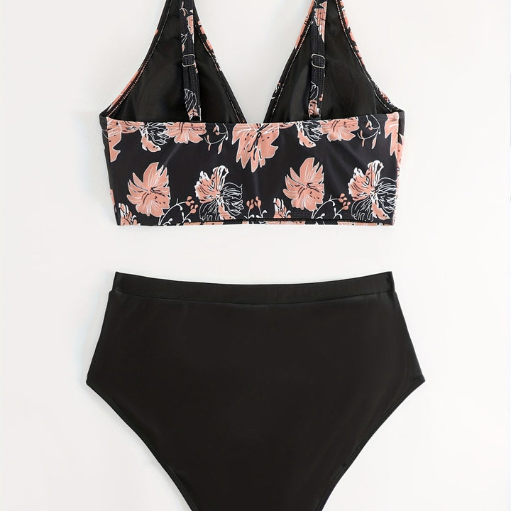 Women High-Cut Bikini with Floral Accents and Refined Details Mune Fashion