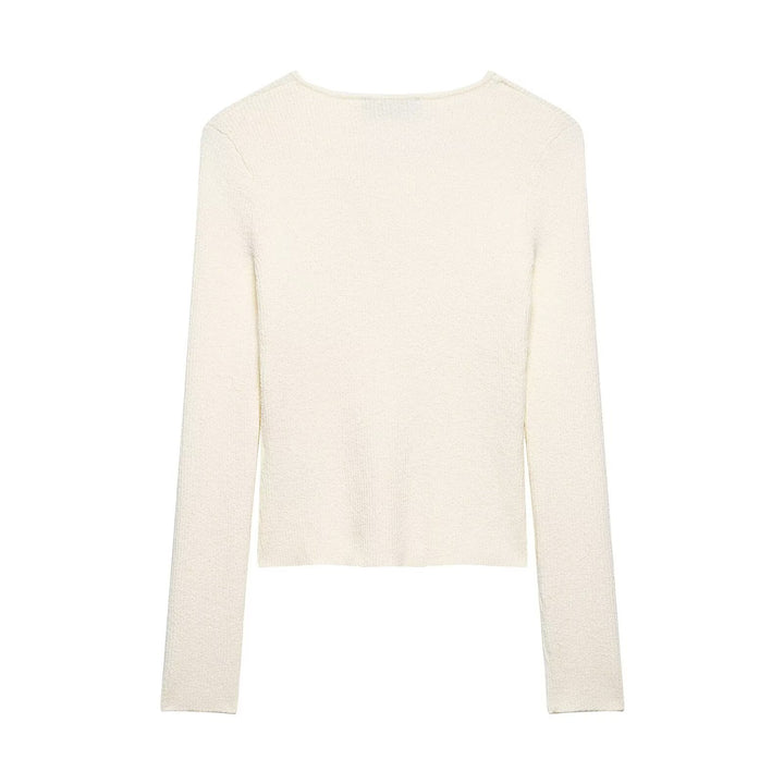 Women Asymmetrical Cardigan with Diagonal Button Closure Mune Fashion