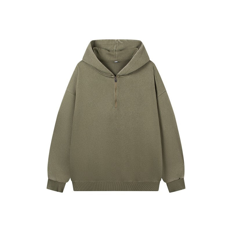 Women's Stylish Hooded Sweatshirt with Half Zipper Mune Fashion