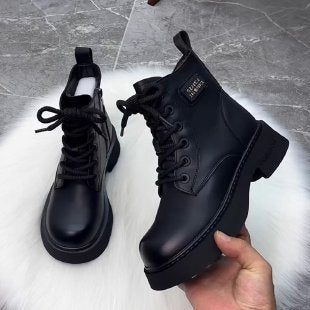Women's Stylish and Sturdy Lace-up Boots Mune Fashion