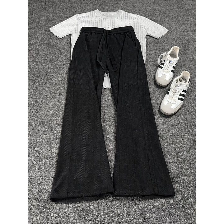 Women Loose Cut Harem Pants with Elastic Waistband Mune Fashion