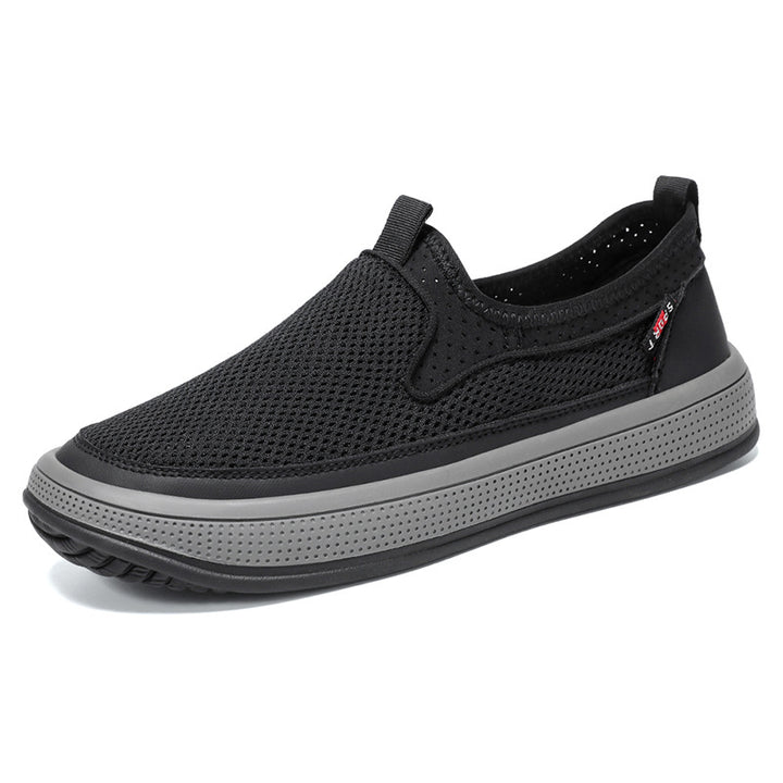 Men's breathable slip-on mesh sneakers with elastic entry and perforated EVA platform sole Mune Fashion