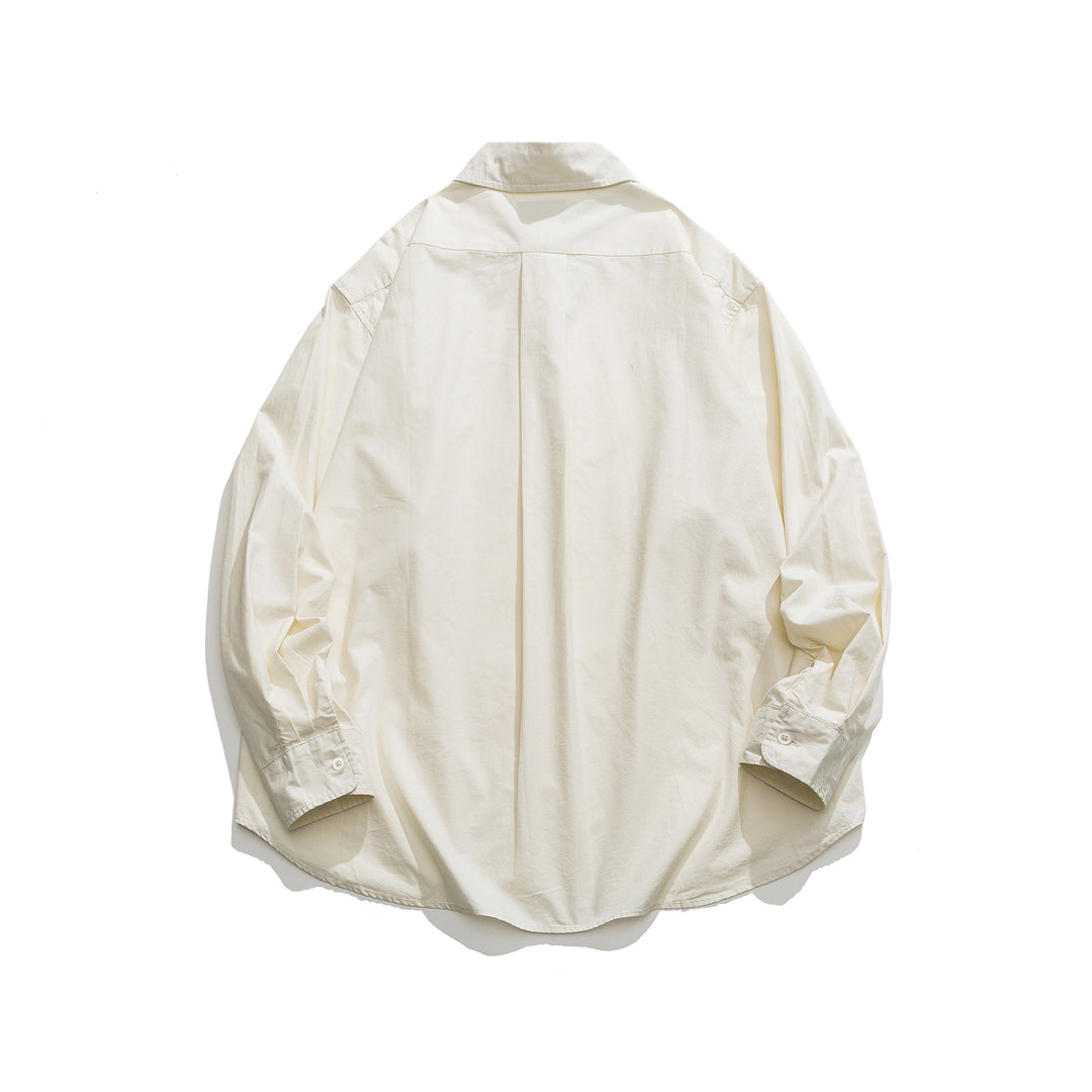 Unisex Oversized Shirt Jacket with side decorative button rows and rounded hem Mune Fashion