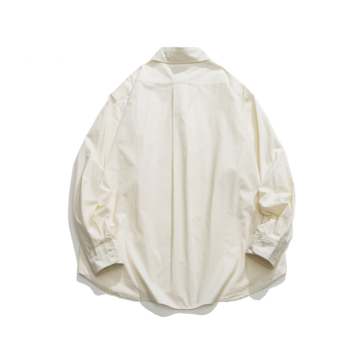 Unisex Oversized Shirt Jacket with side decorative button rows and rounded hem Mune Fashion
