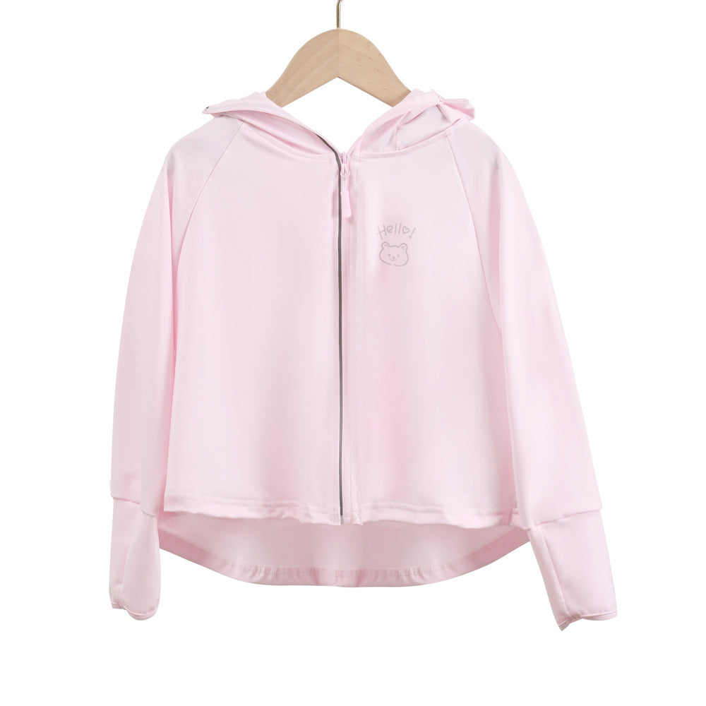 Women Lightweight Hoodie Jacket with Playful Design Mune Fashion