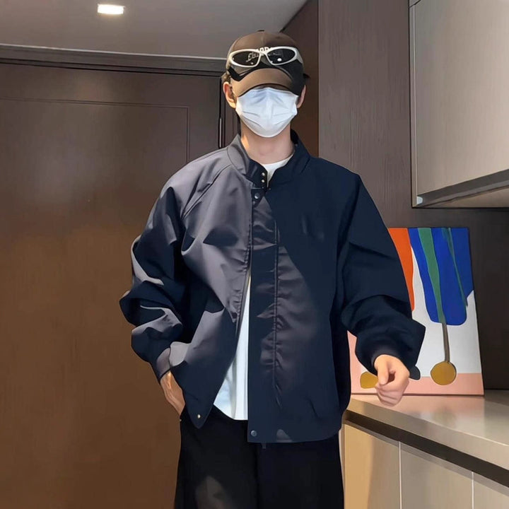 Men's Casual Functional Jacket with High Collar Mune Fashion