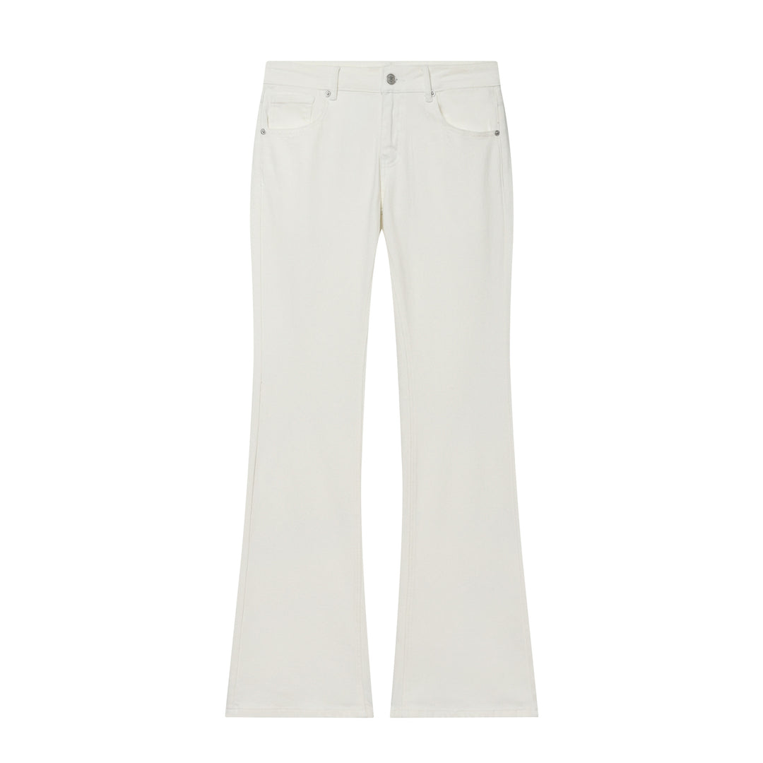 Women's High-Waisted Flared Jeans with Kickflare and Five-Pocket Cut Mune Fashion