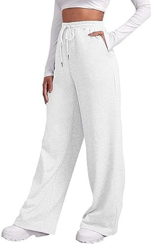 Ladies wide High-Waist Palazzo lounge pants with elastic comfort waistband, drawstring and side pockets Mune Fashion