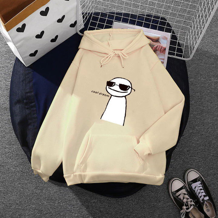 Women’s hoodie with minimalist graphic, loose oversized fit and kangaroo pocket Mune Fashion